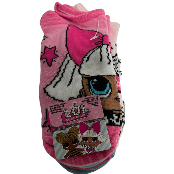LOL Surprise No Show Socks 6 Pairs 4-10 Size Large - Picture 5 of 8